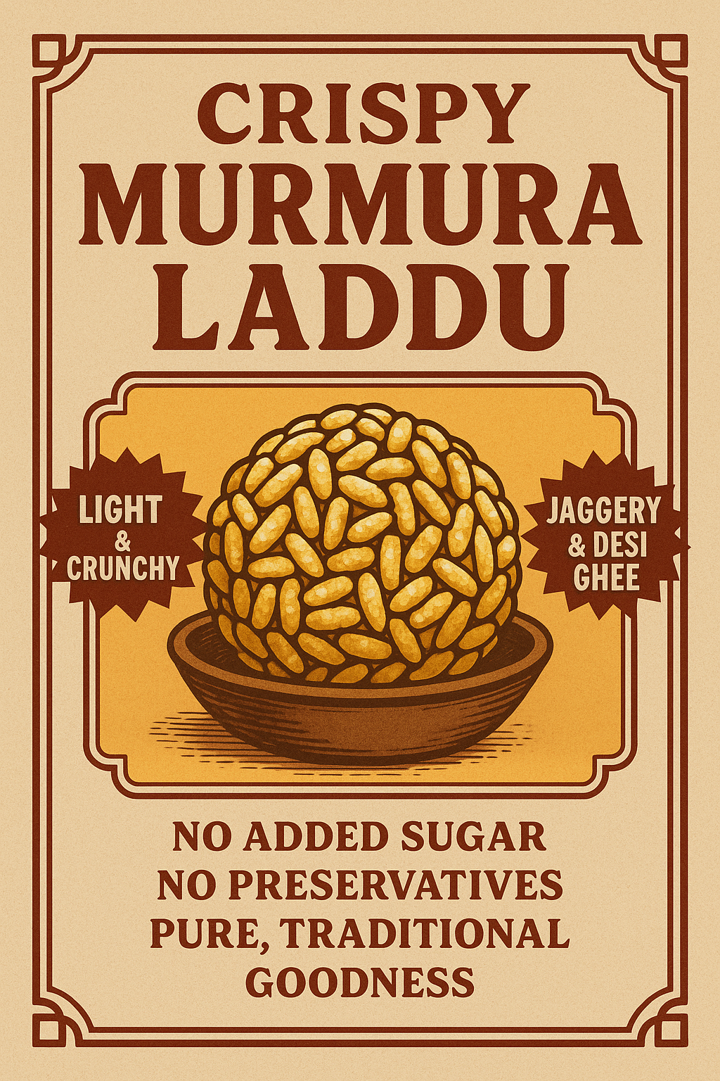 Crispy Murmura Laddu ( GUDD MADE )