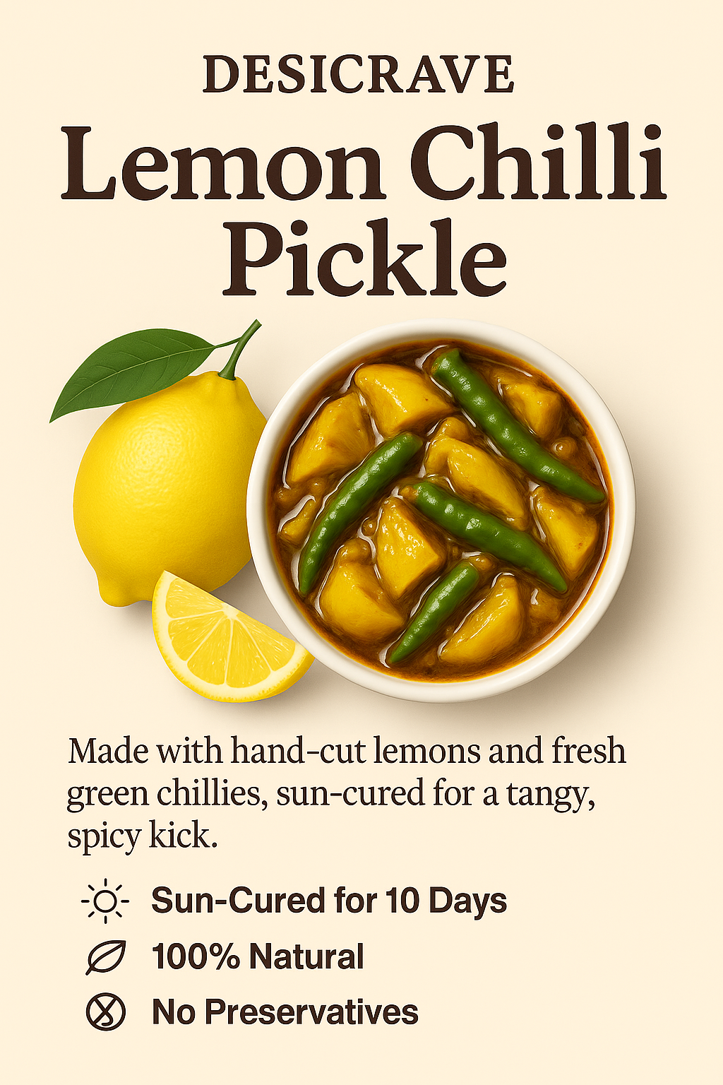 🌶️green lemon chilli pickle