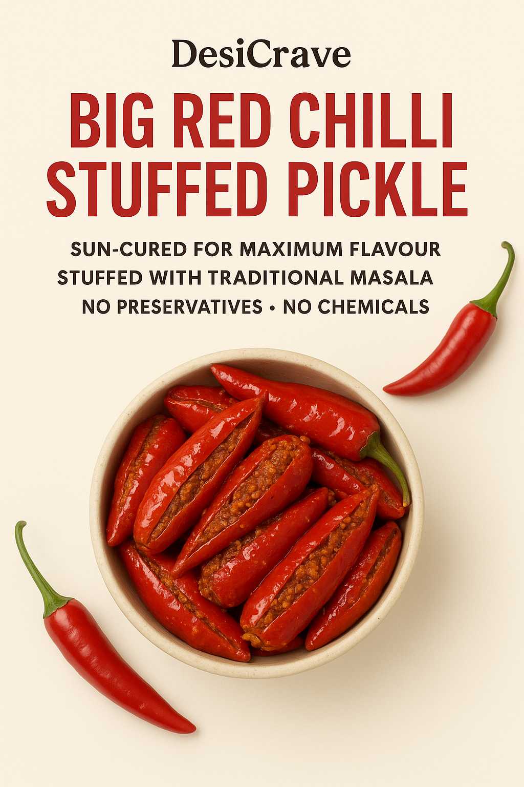 Big red Chilli Stuffed Pichle