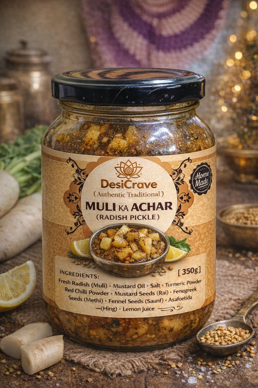 Radish Pickle ( Muli Ka Achar )