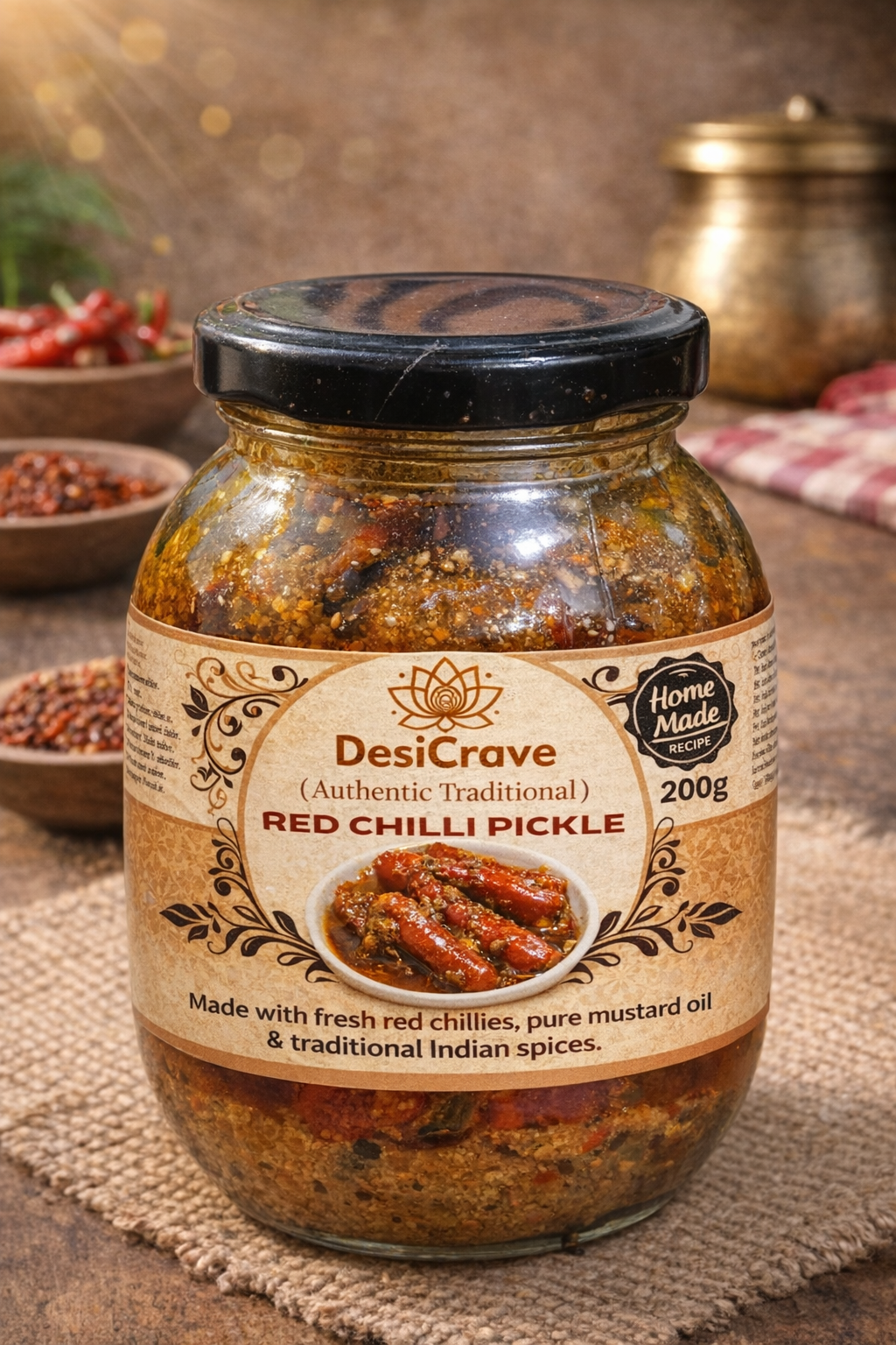 Big red Chilli Stuffed Pickle