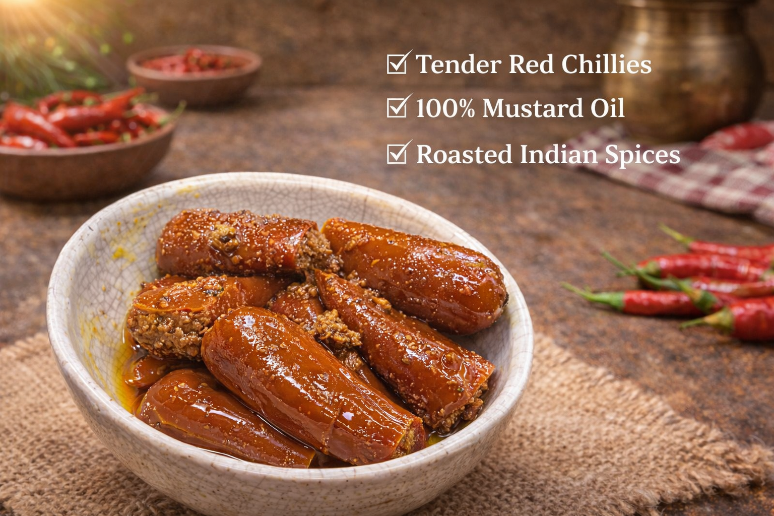 Big red Chilli Stuffed Pickle